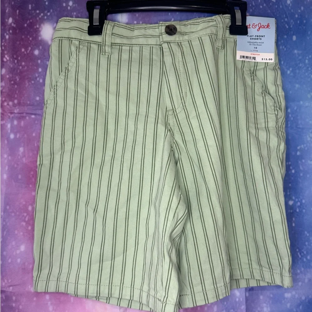 New boys cat & Jack striped green shorts 🛍
